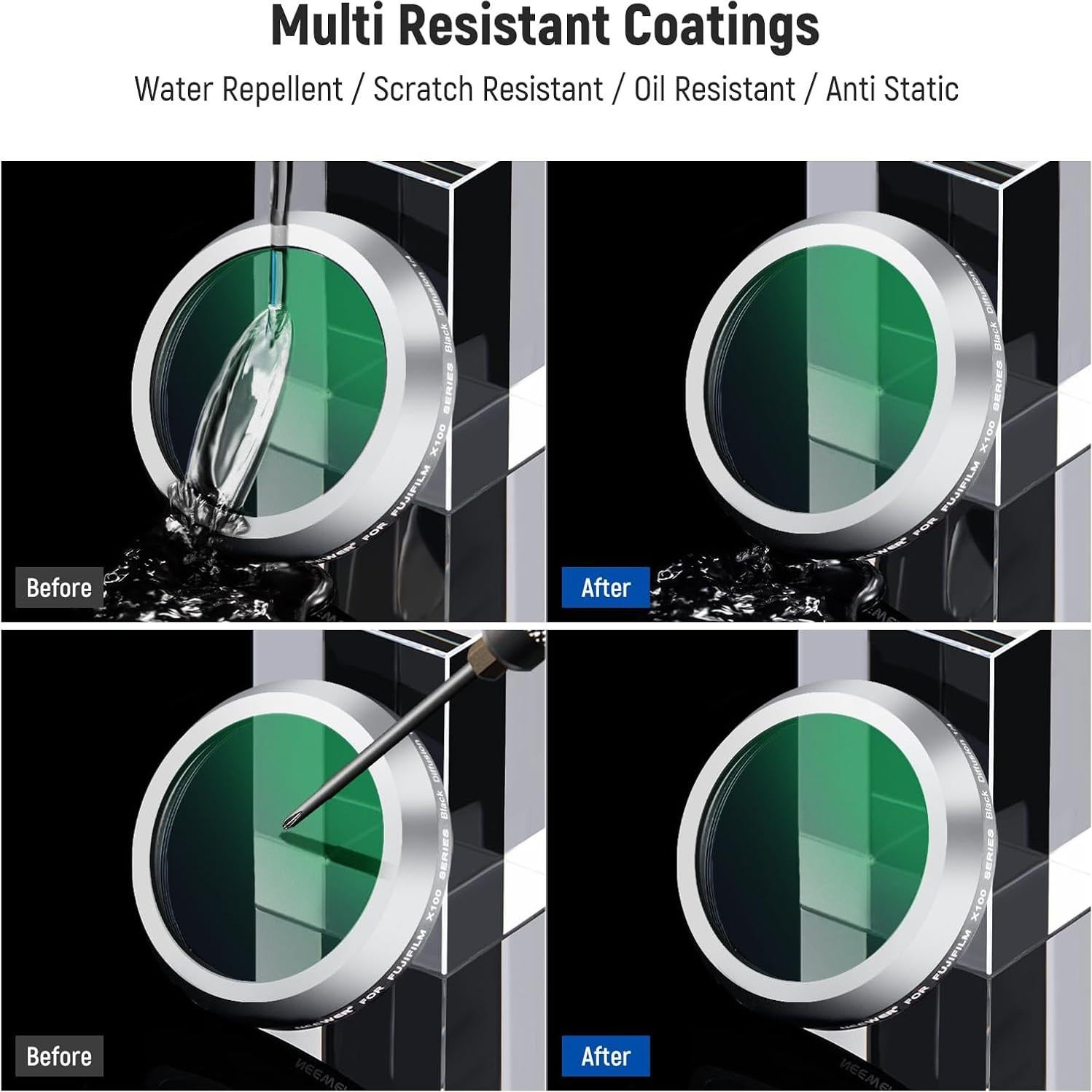 Filtro de Difusión Negra NEEWER 1/4 para Cámaras Fujifilm X100