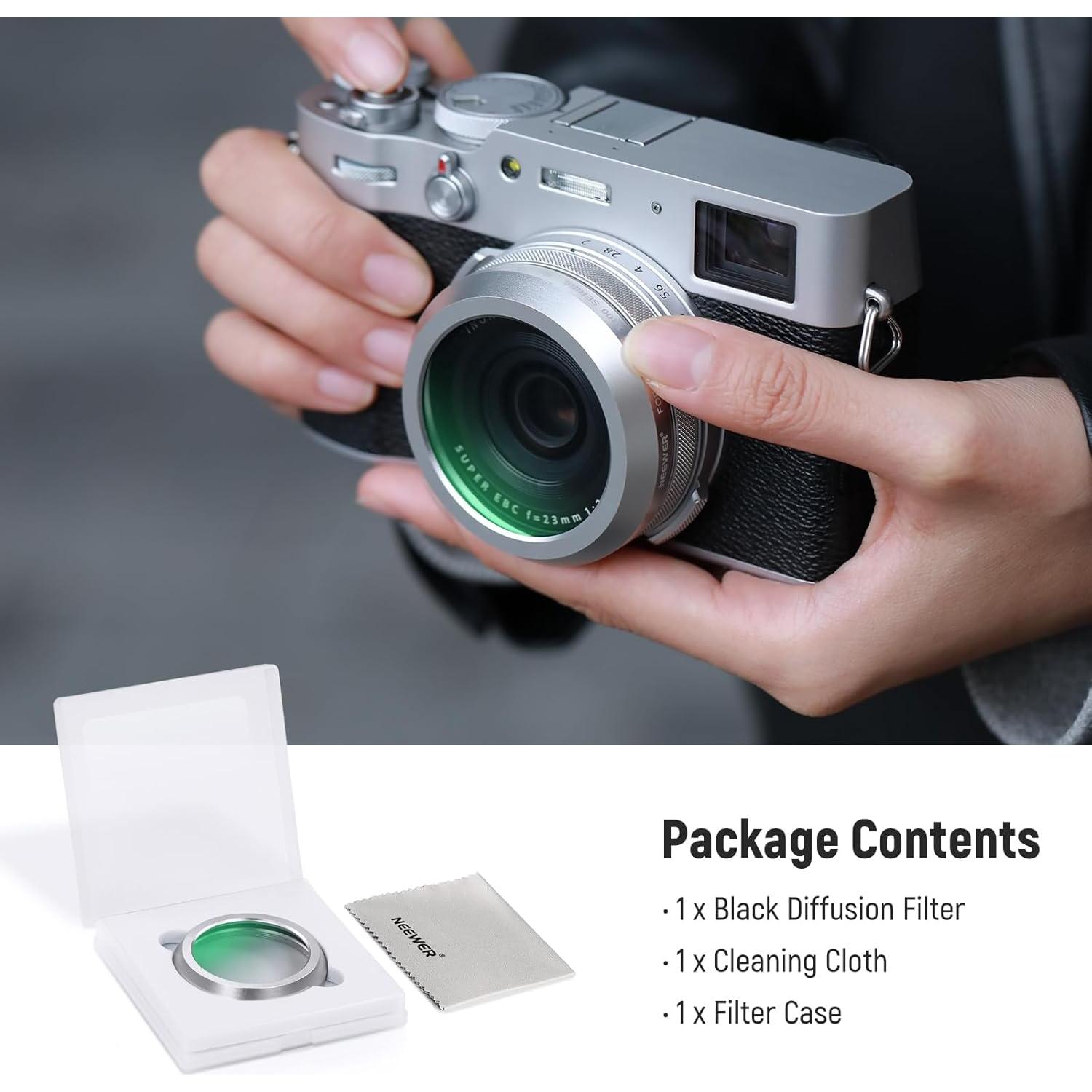 Filtro de Difusión Negra NEEWER 1/4 para Cámaras Fujifilm X100