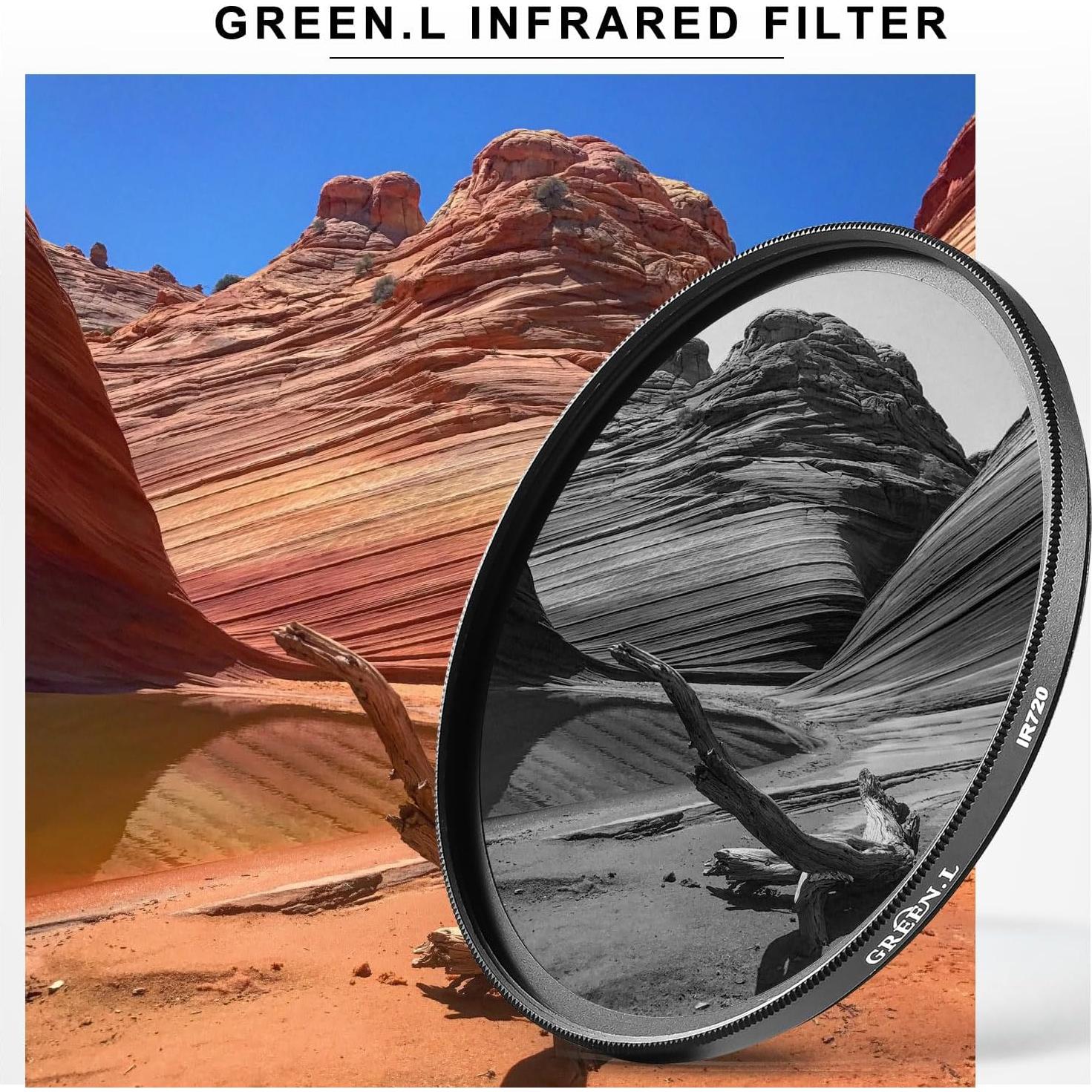 Filtro Infrarrojo 52mm GREEN.L IR 760nm para Cámara