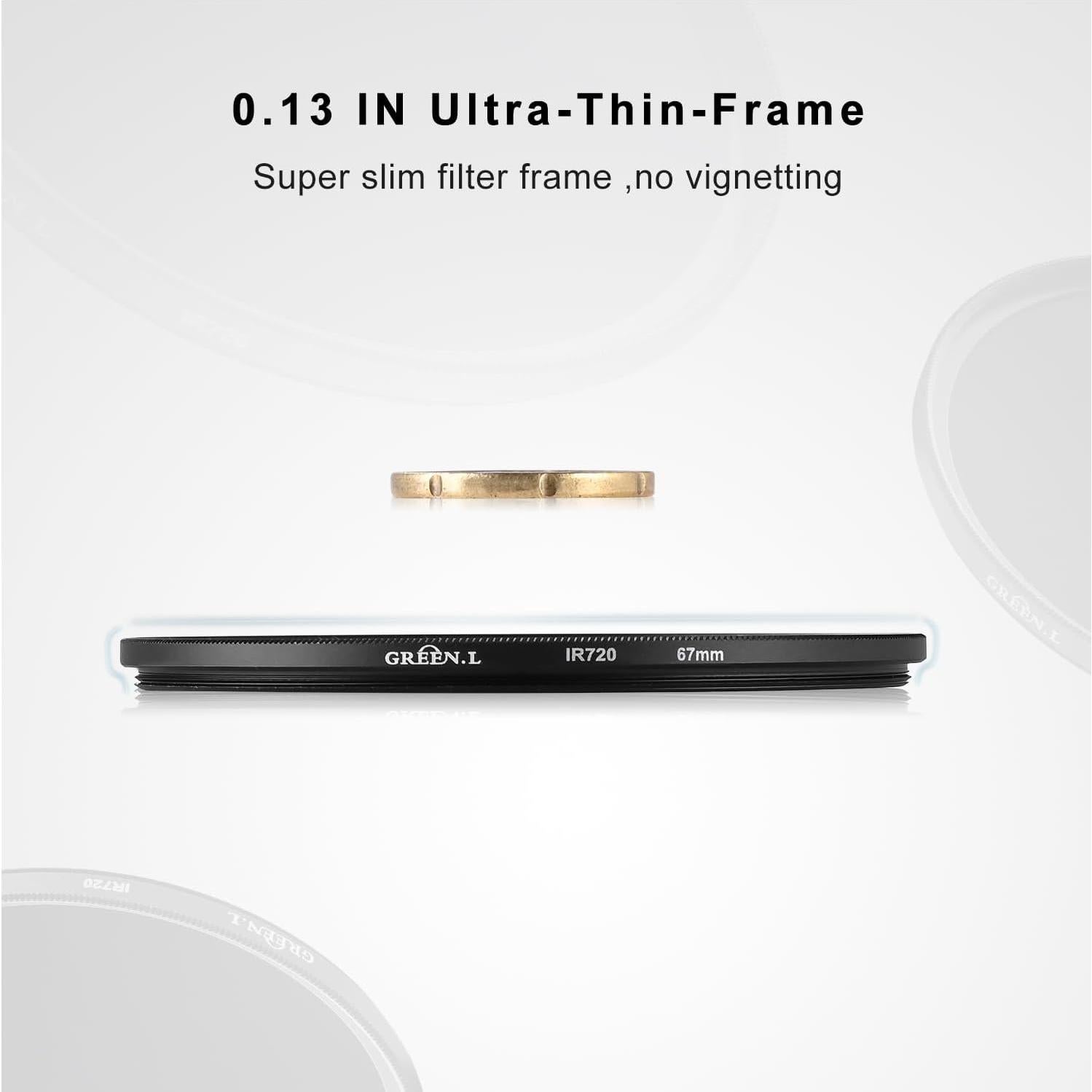 Filtro Infrarrojo 52mm GREEN.L IR 760nm para Cámara