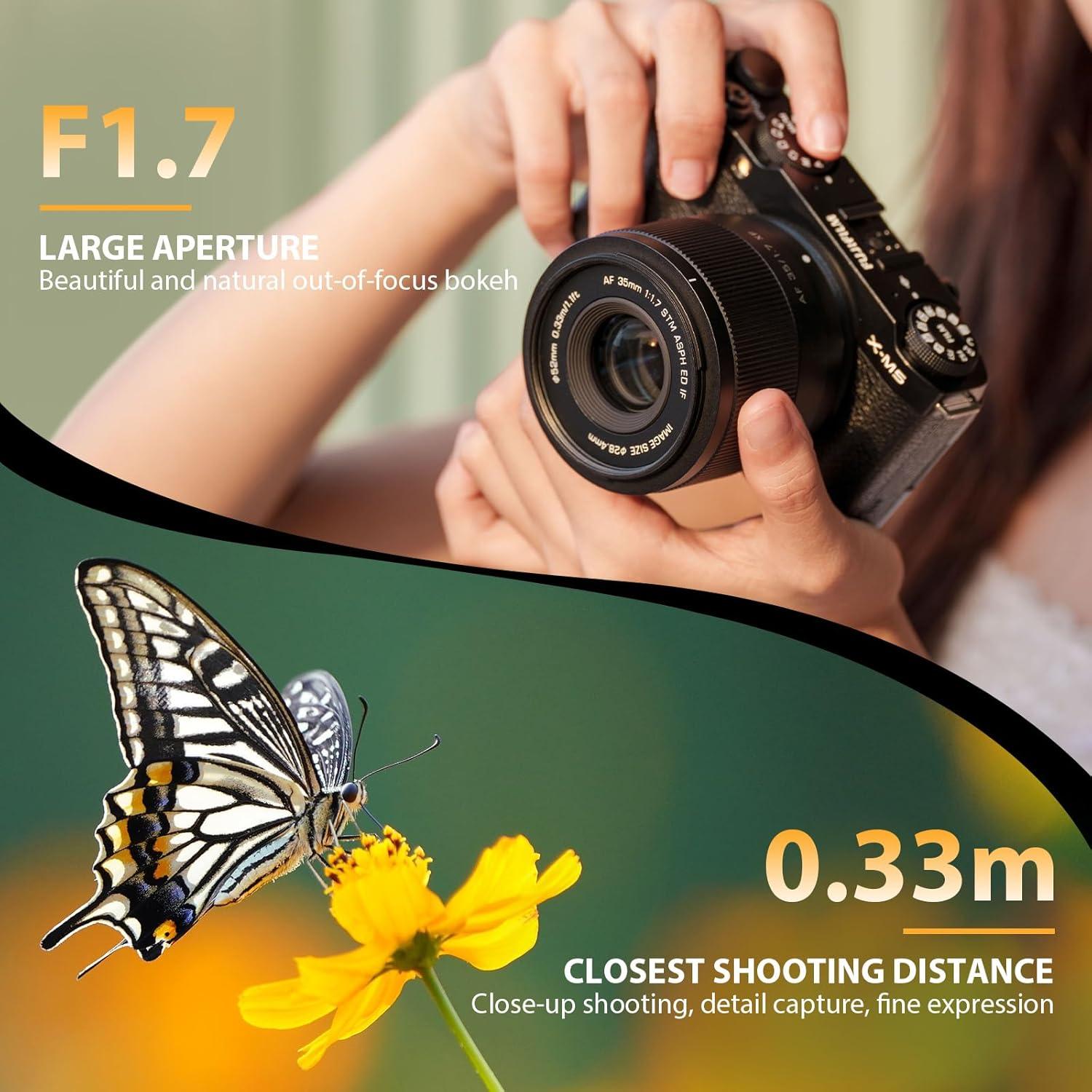 Lente Prime Viltrox 35mm F1.7 para Fujifilm X - Gran Apertura