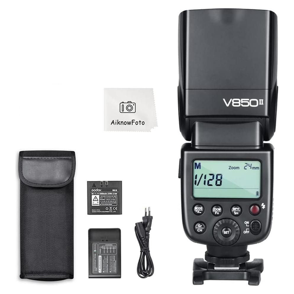Flash Godox V850II GN60 2.4G 1/8000s para Cámara DSLR