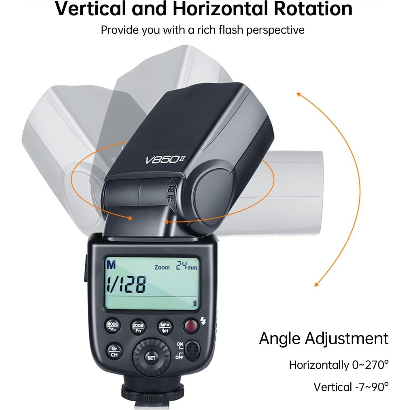 Flash Godox V850II GN60 2.4G 1/8000s para Cámara DSLR