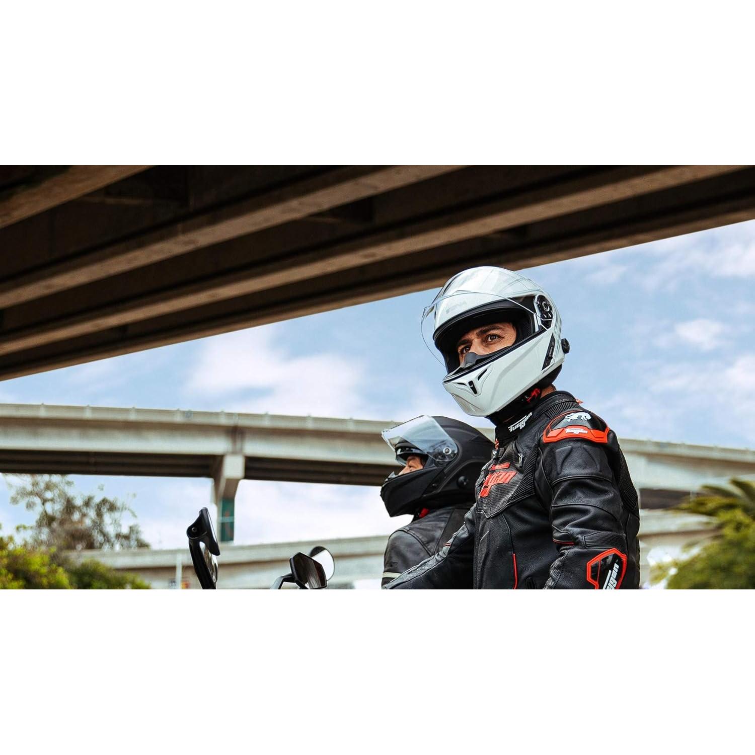 Casco Modular Sena Outrush Blanco Brillante Grande