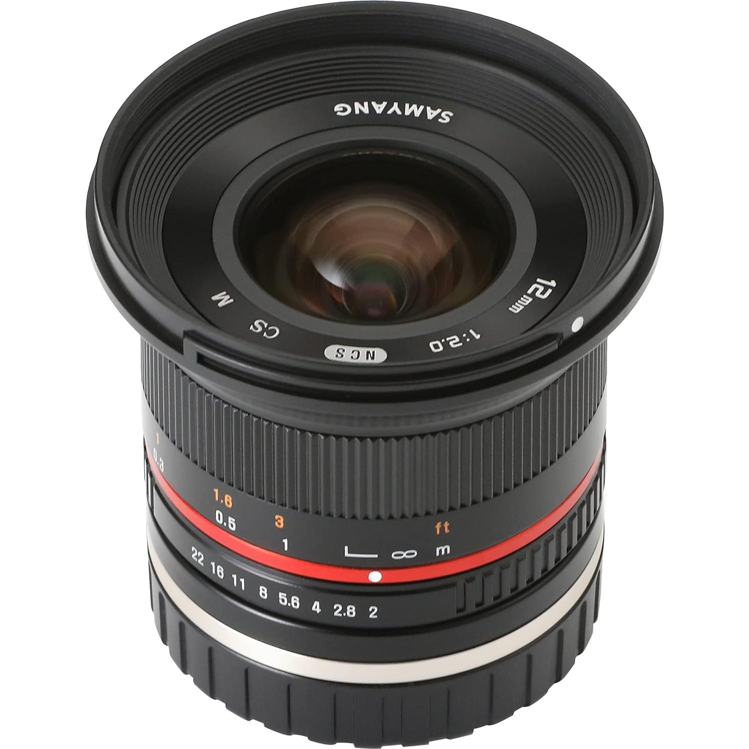 Lente Samyang 12mm F2.0 Manual Canon M - Ultra Gran Angular