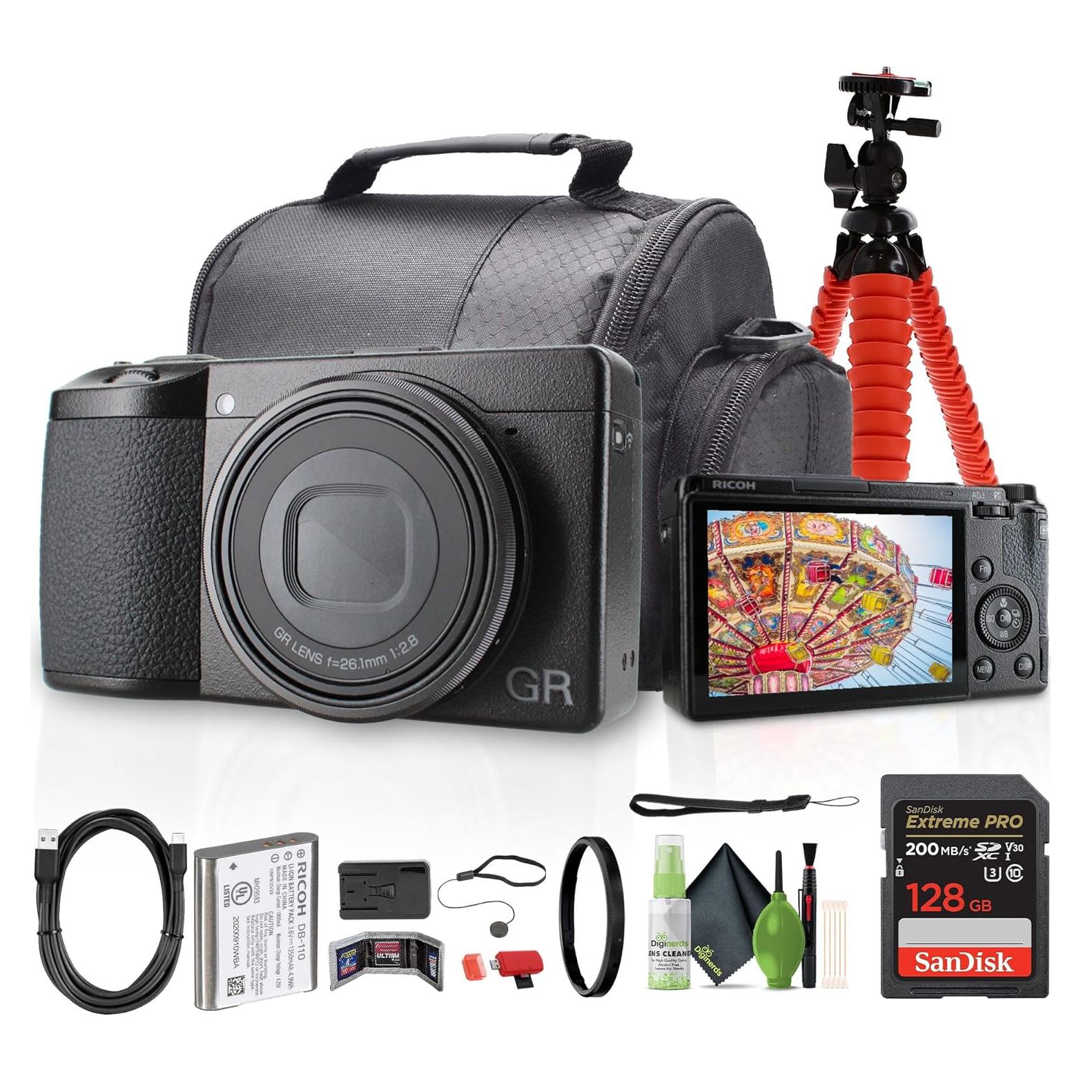 Cámara Digital Compacta Ricoh GR IIIx 24.2MP + Accesorios