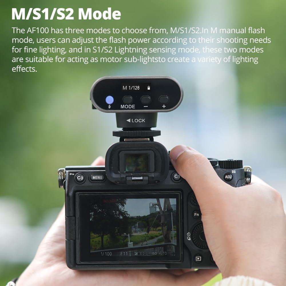 Flash Mini Ambitful AF100 - Speedlite Recargable GN12 2000mAh