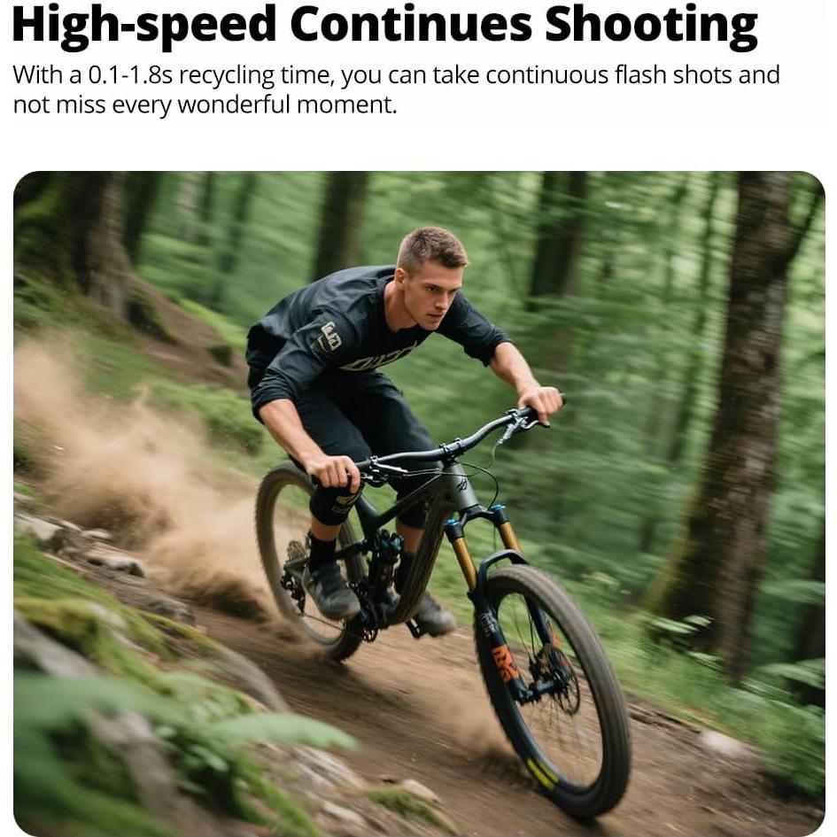 Flash Mini Ambitful AF100 - Speedlite Recargable GN12 2000mAh