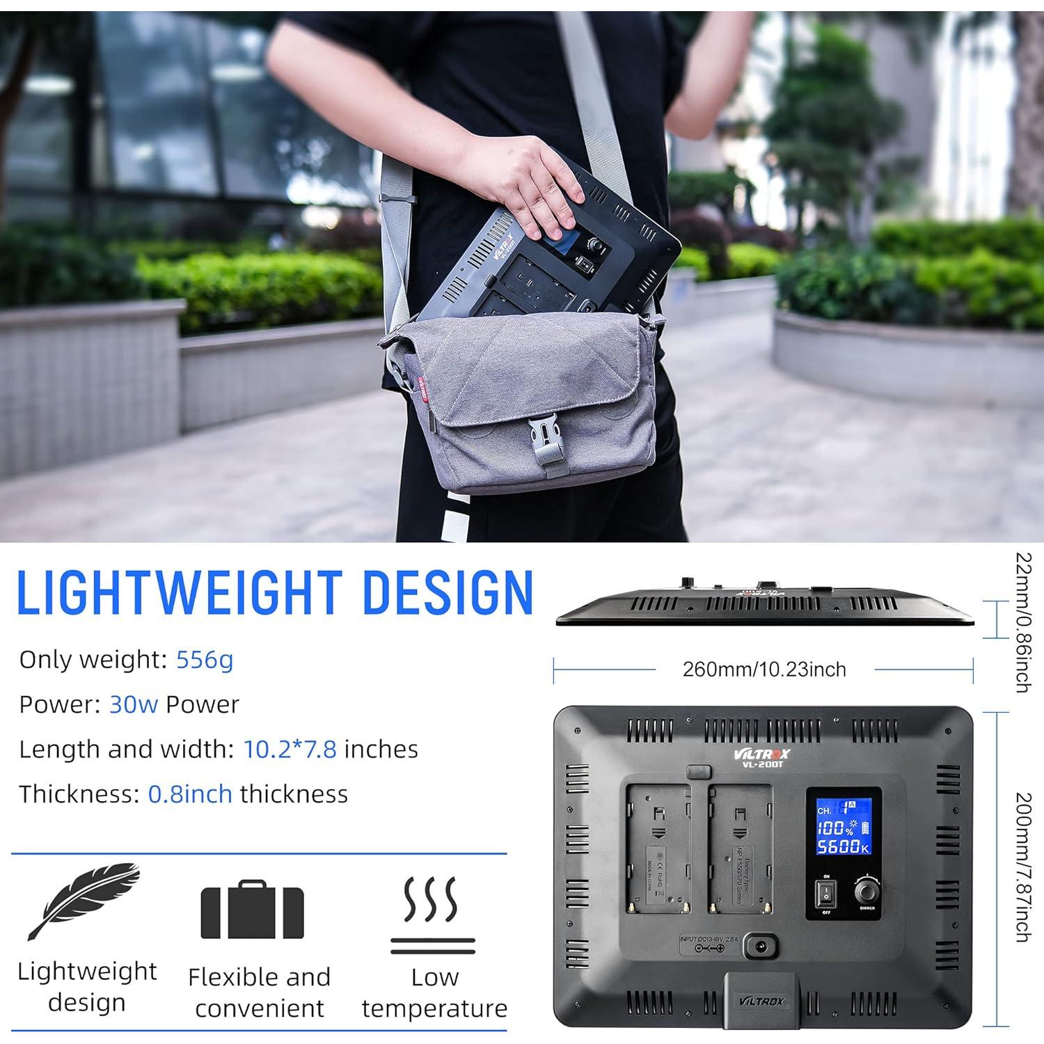 Luz de Video LED Bi-Color VILTROX VL-200T 3300-5600K