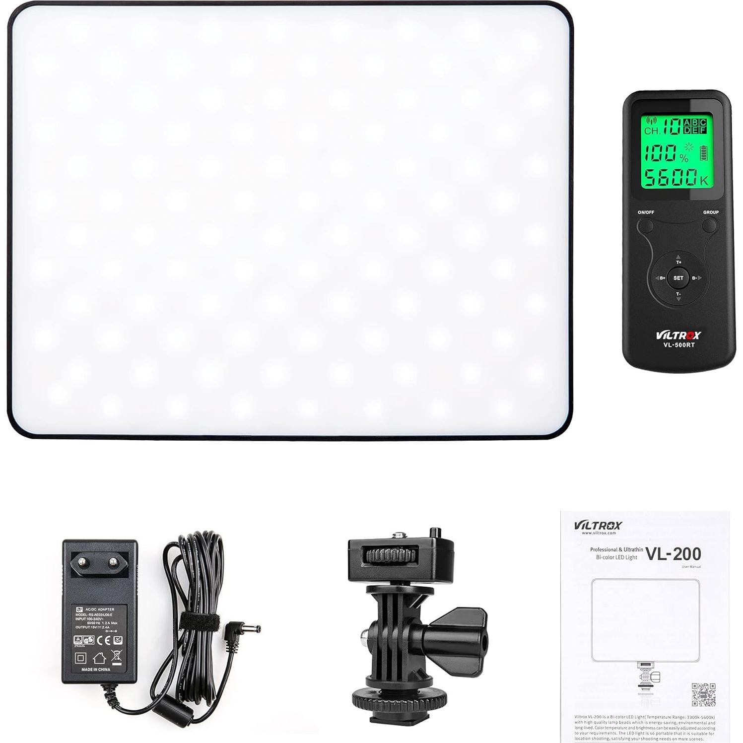 Luz de Video LED Bi-Color VILTROX VL-200T 3300-5600K