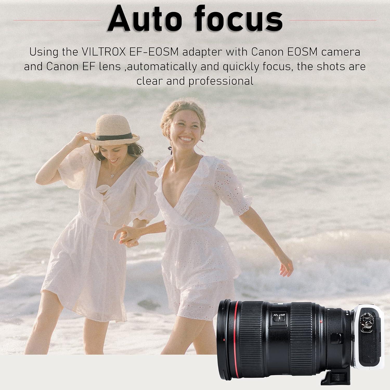 Adaptador de cámara VILTROX EF-EOS M con enfoque automático