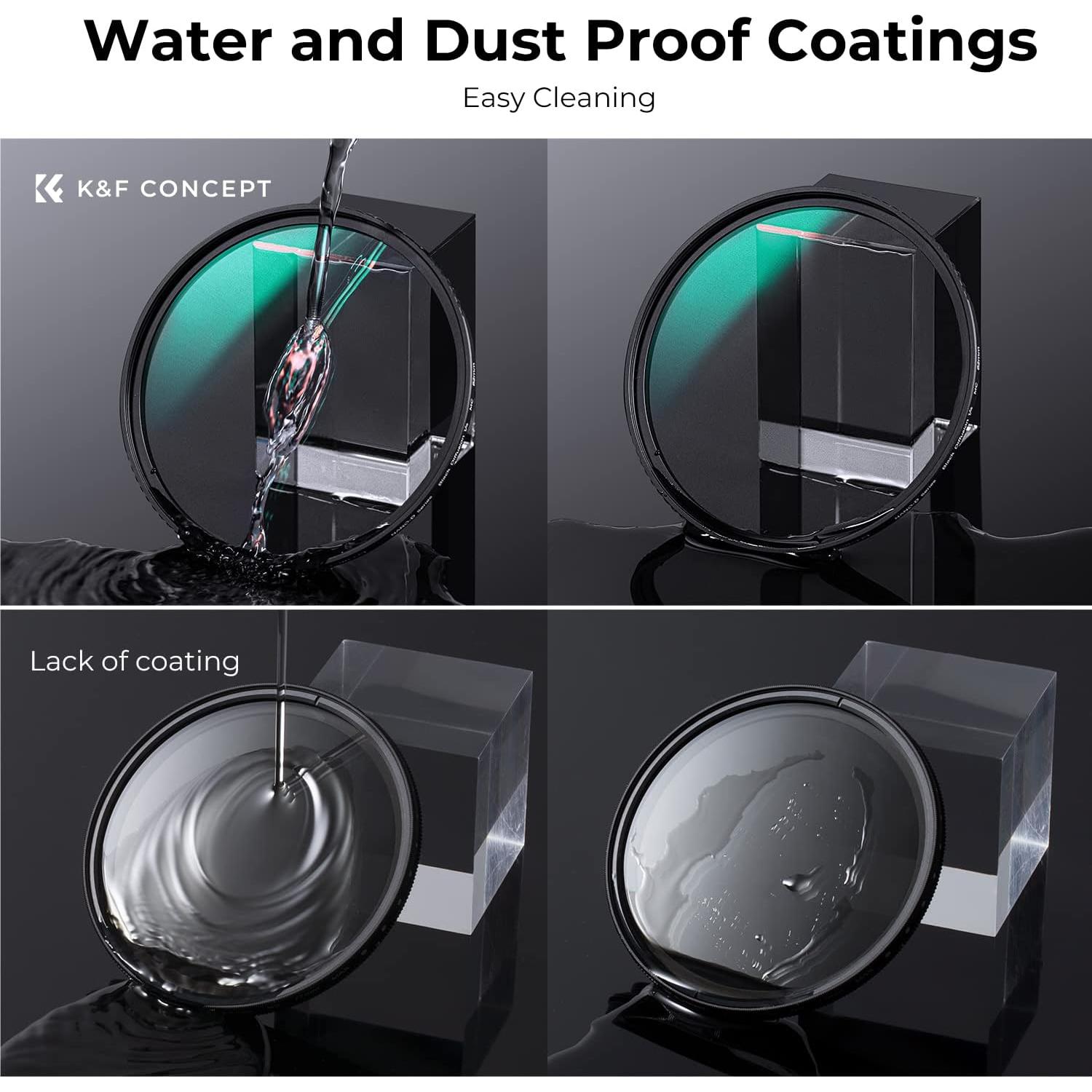 K&F Concept 49mm Black Diffusion 1/8 Waterproof Mist Cinematic Effect Camera Lens Filter with 24 Multi-Coatings for Video/Vlog/Portrait Photography (D-Series)