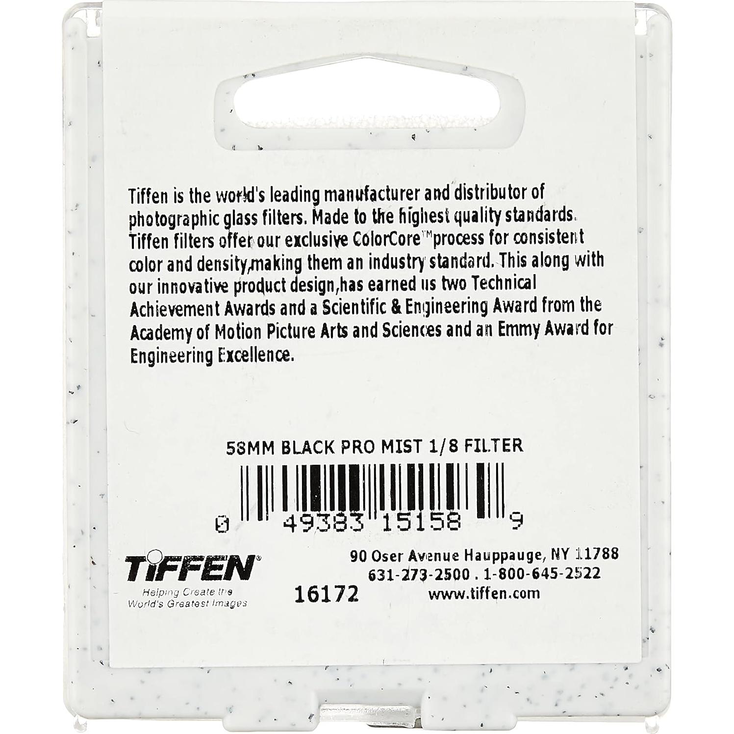 Filtro Black Pro-Mist 58mm 1/8 - Efecto Cinemático Tiffen