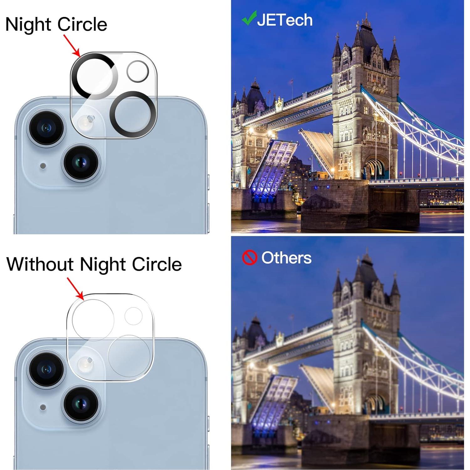 Protector de Lente de Cámara JETech para iPhone 14/14 Plus