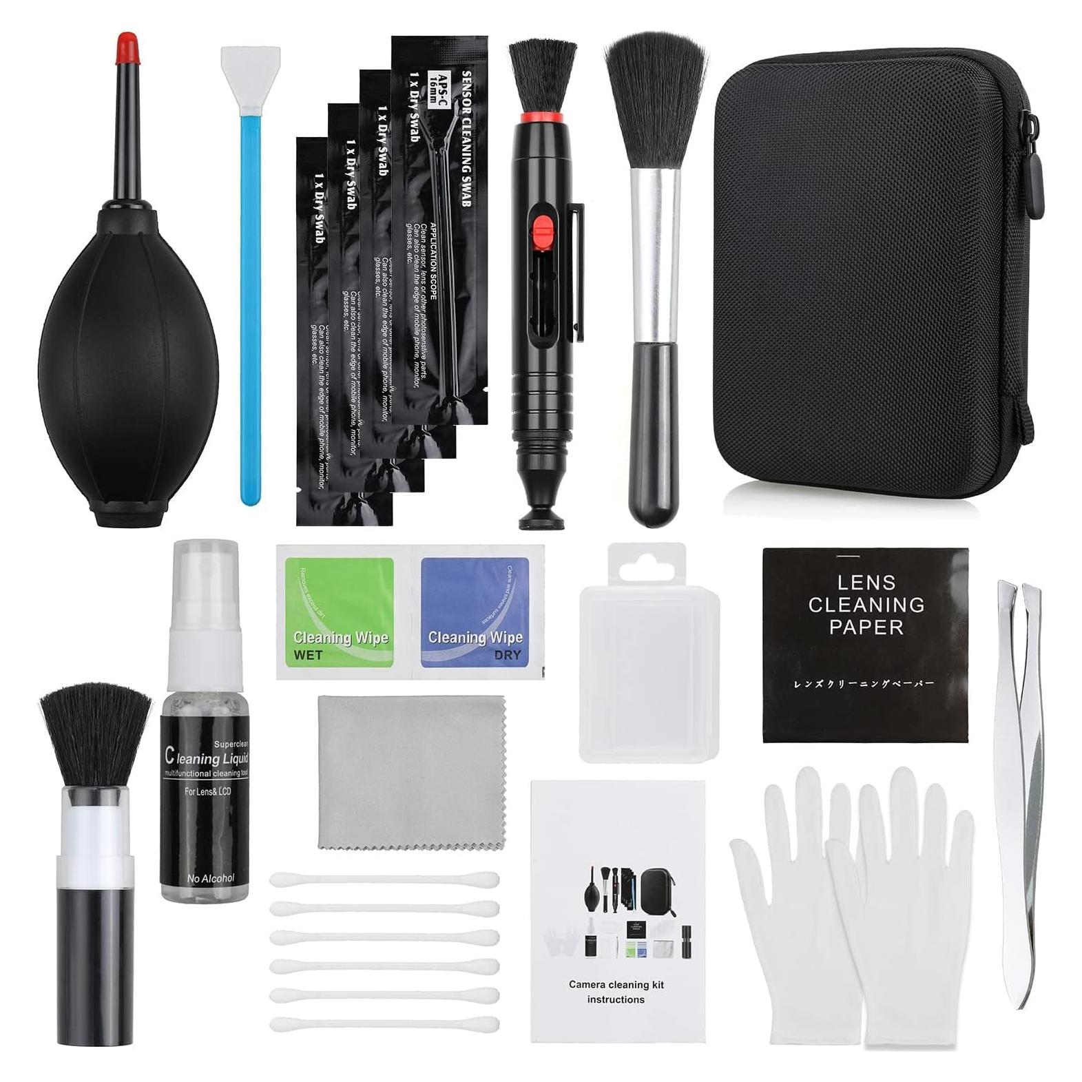 Kit de Limpieza de Lentes de Cámara Zacro 14 en 1 Profesional