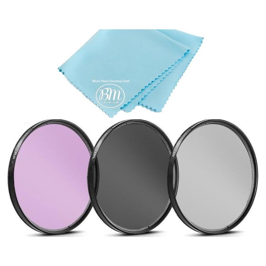Kit de Filtros 58mm UV-CPL-FLD Big Mike's para Canon DSLR