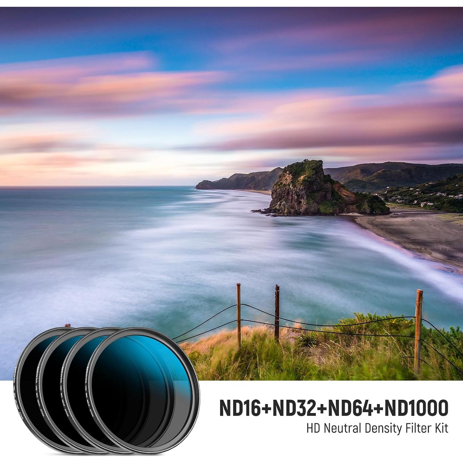 Kit de Filtros ND 67mm NEEWER con Bolígrafos de Limpieza