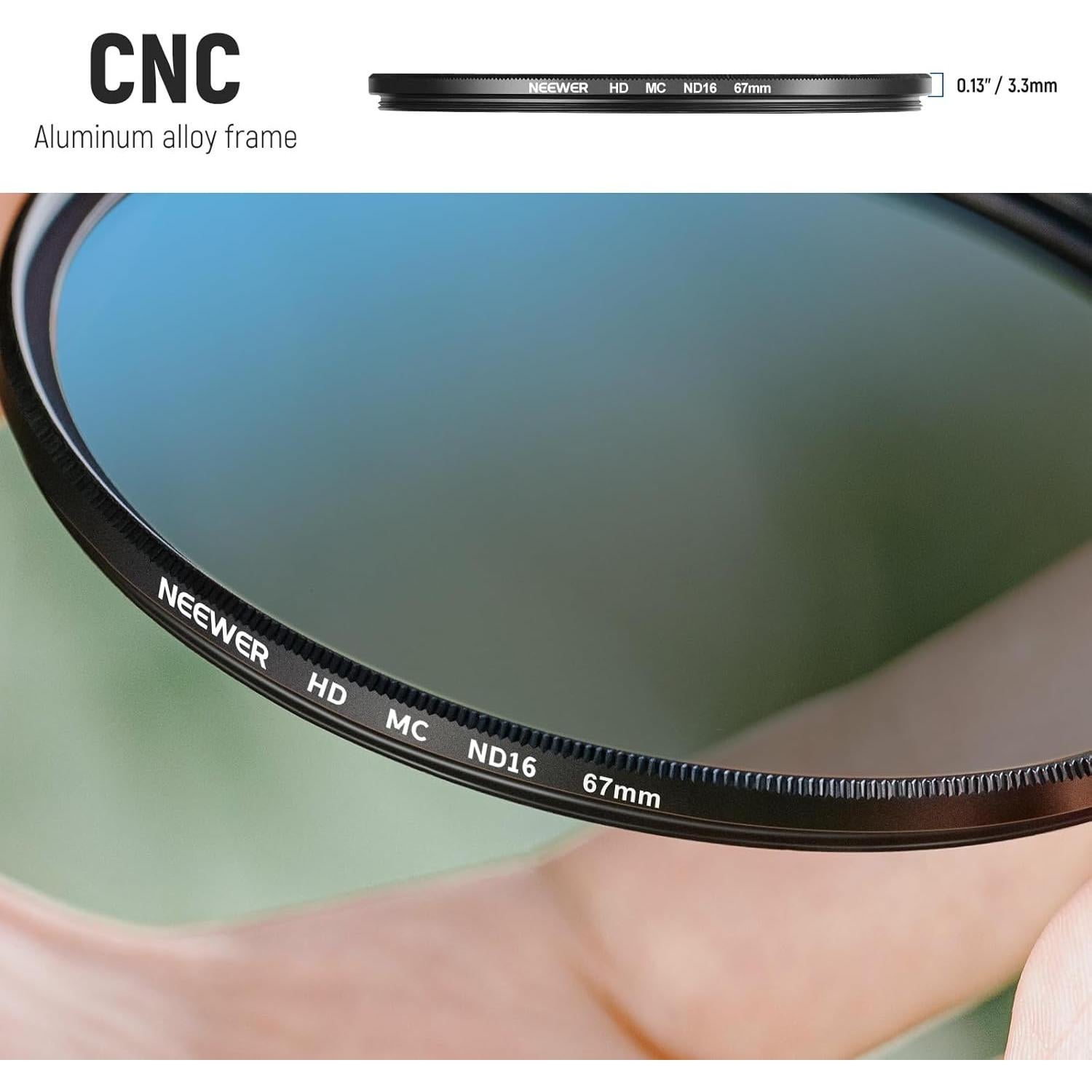 Kit de Filtros ND 67mm NEEWER con Bolígrafos de Limpieza
