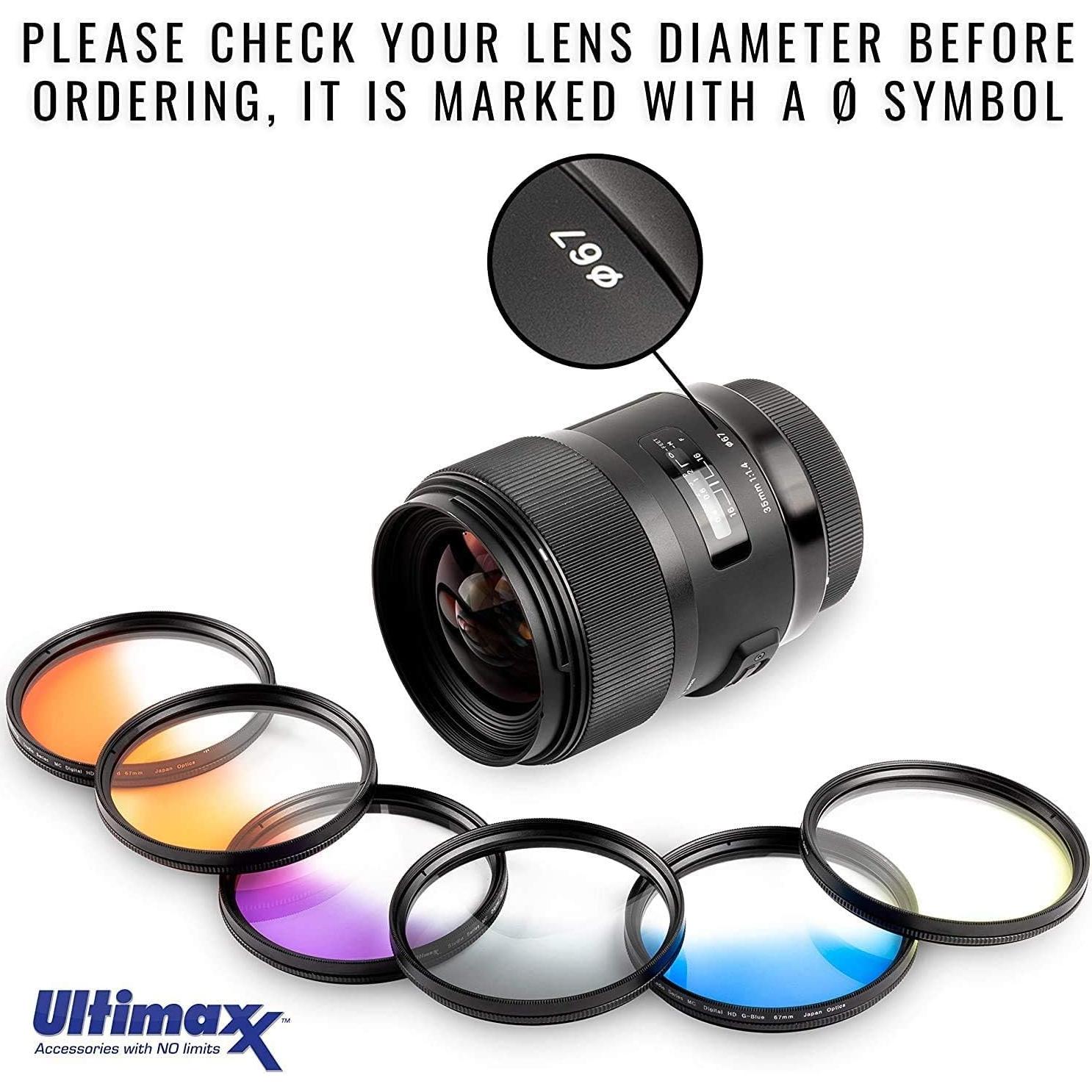 Kit de Filtros de Lente Ultimaxx 58MM para Canon EOS