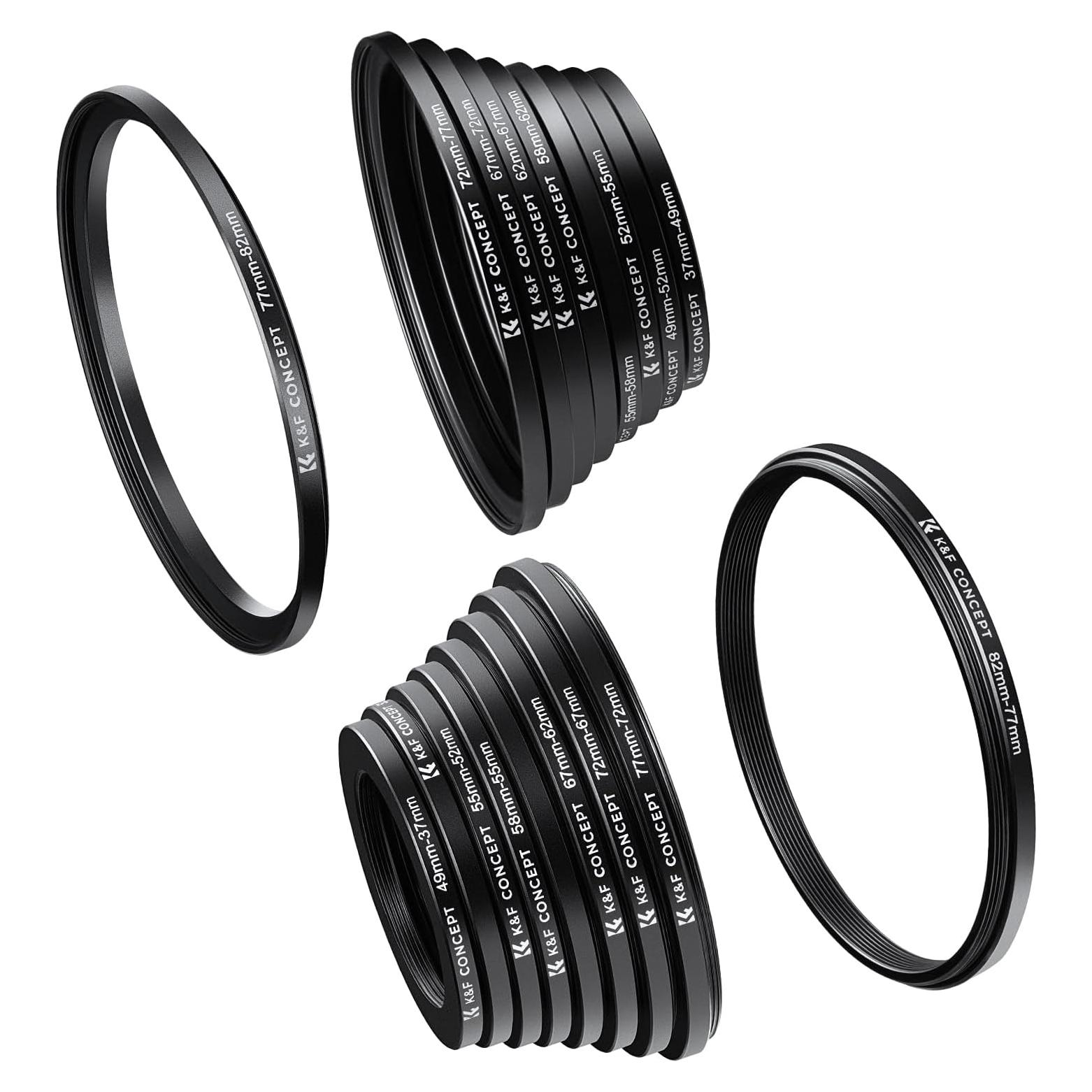 Juego de Adaptadores de Filtro K&F Concept 18 Piezas Metal