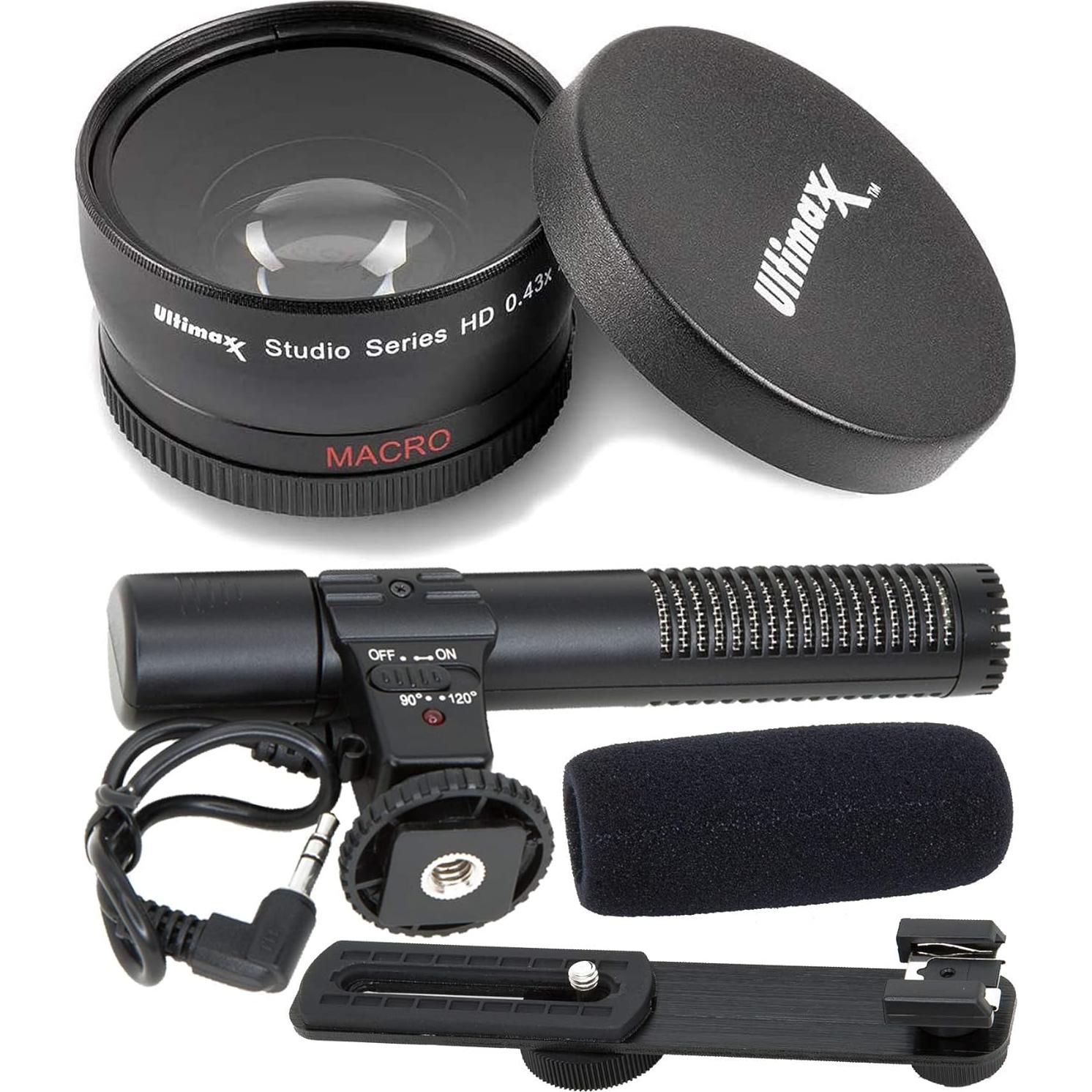 Kit de Accesorios Fotográficos Ultimaxx 58MM con Lente Gran Angular 0.43x