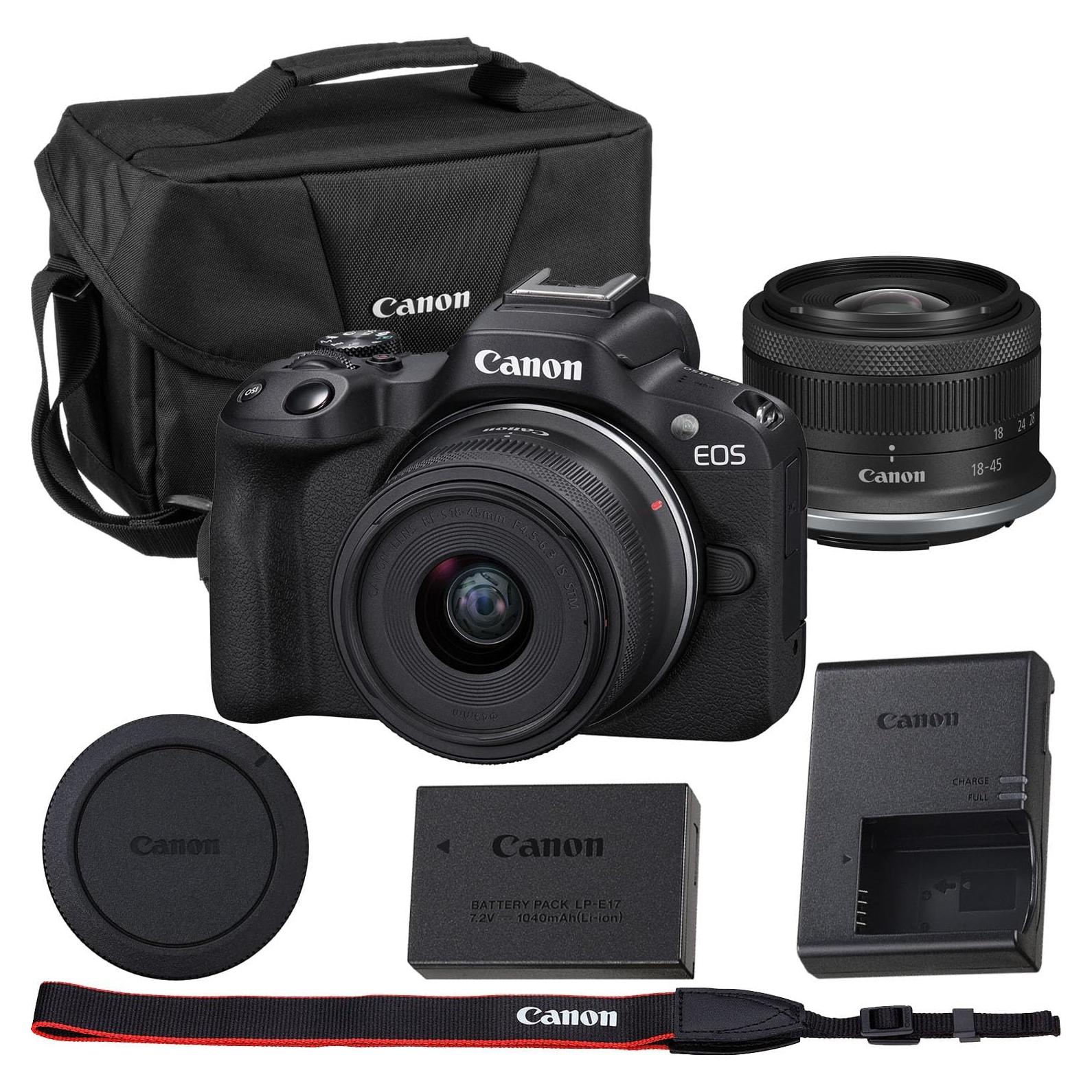 Cámara Sin Espejo Canon EOS R50 + Lente 18-45mm + Bolsa