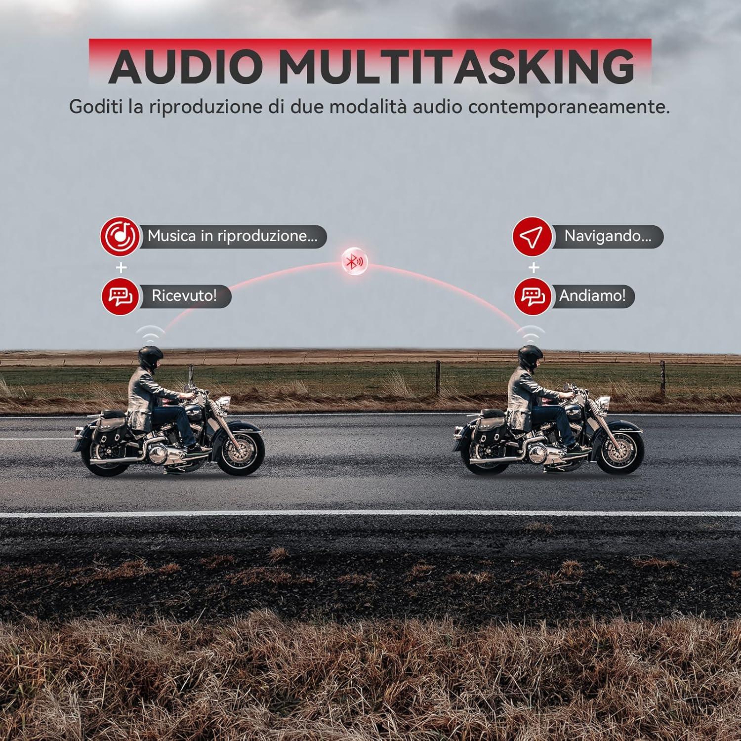 Intercomunicador Bluetooth X10 para Motocicleta 10 Riders