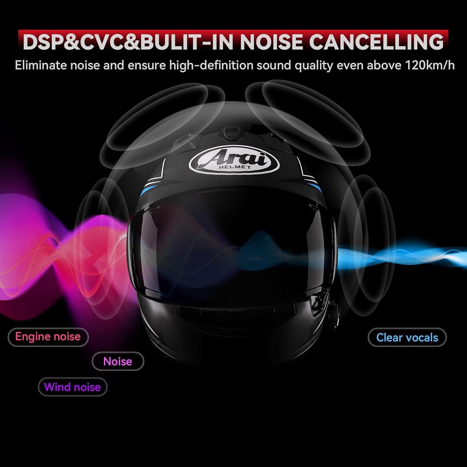 Intercomunicador Bluetooth X10 para Motocicleta 10 Riders