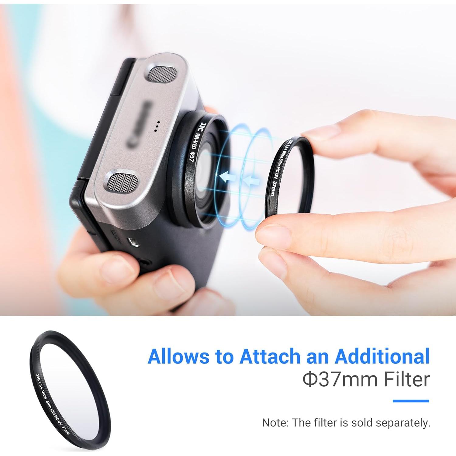 Adaptador de Filtro y Tapa de Lente 37mm para Canon V10