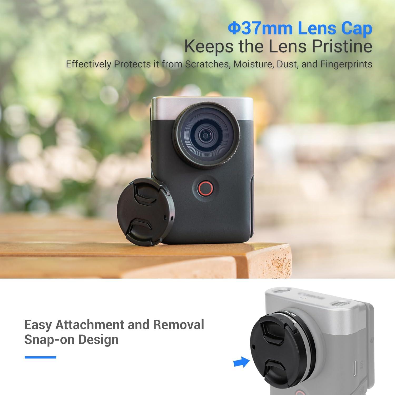 Adaptador de Filtro y Tapa de Lente 37mm para Canon V10