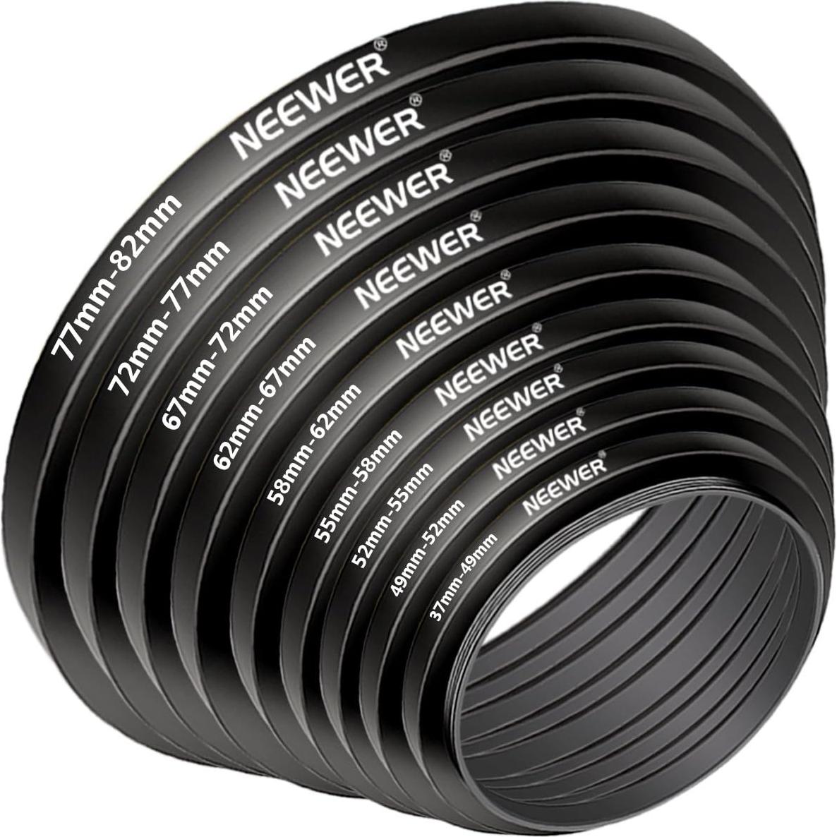 Kit de Anillos Adaptadores de Filtro Neewer 18 Piezas DSLR