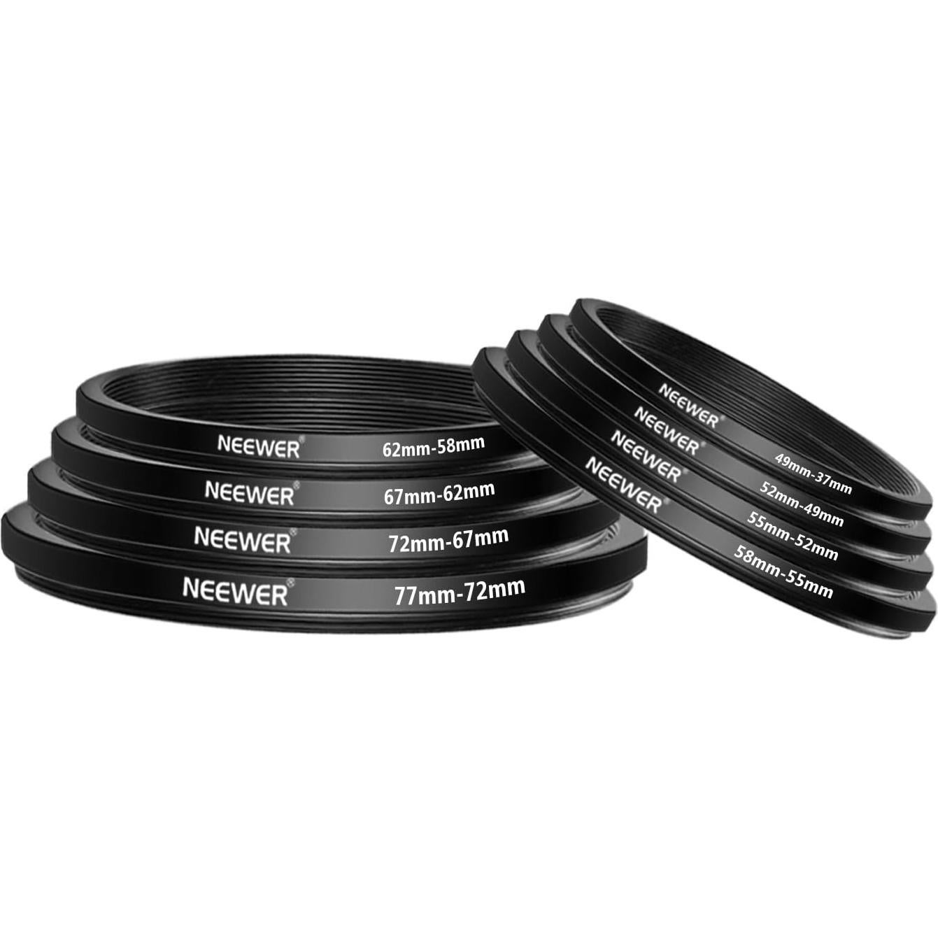 Kit de Anillos Adaptadores de Filtro Neewer 18 Piezas DSLR
