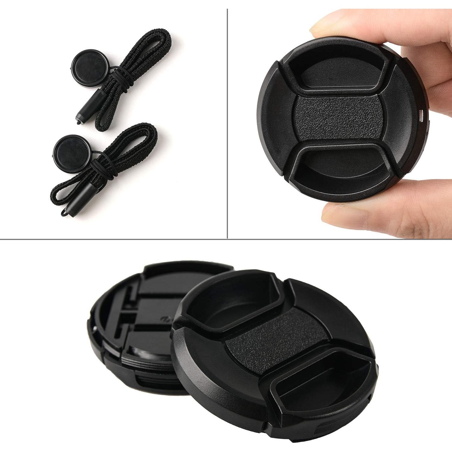 Paquete de 2 tapas de lente 58mm ZZJMCH para Canon y Nikon