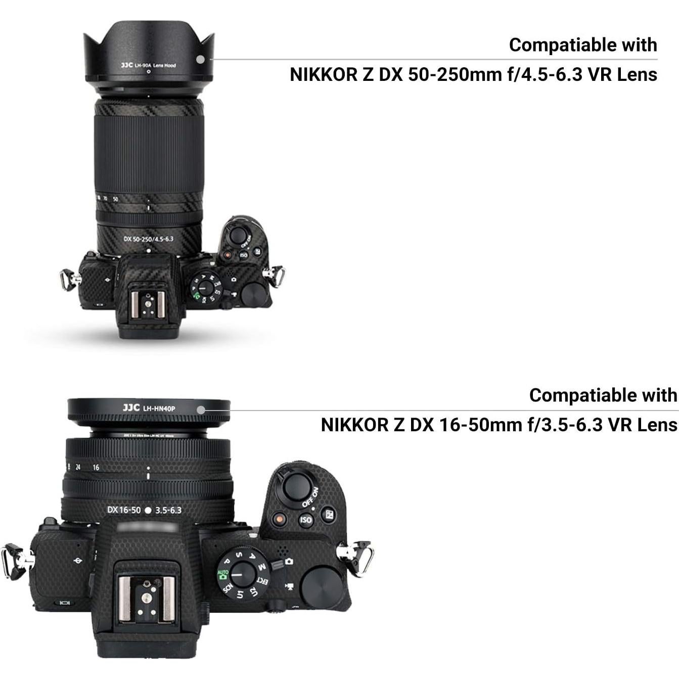 Kit de Filtros y Parasol Nikon Z30 Z50 Z fc Nikkor Z DX 16-50mm 50-250mm