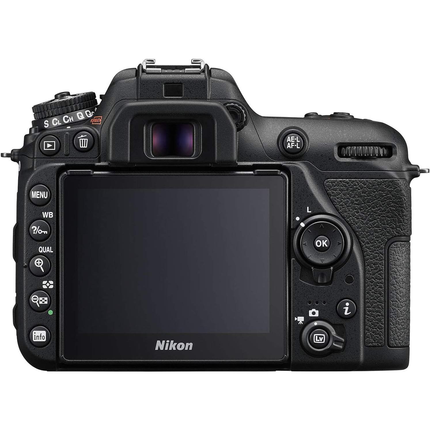 Nikon D7500 DX-Format Digital SLR w/AF-P DX NIKKOR 18-55mm f/3.5-5.6G VR Lens + AF-P DX 70-300mm f/4.5-6.3G ed Lens + 64GB Memory Card, TriPod, Flash, 3pc Filter Kit, Case, More, Black