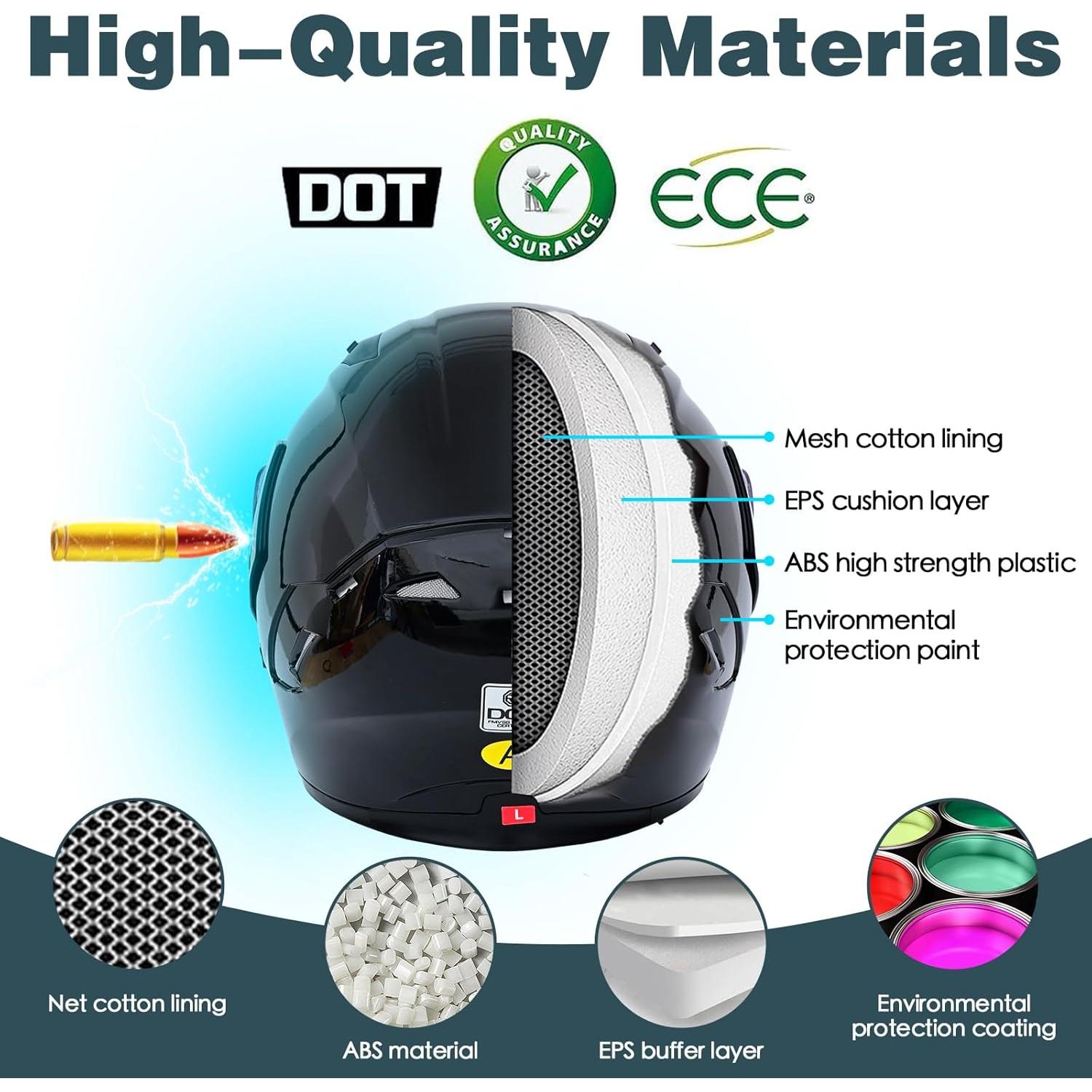 Casco Modular UWILSEE Bluetooth Doble Visera Unisex