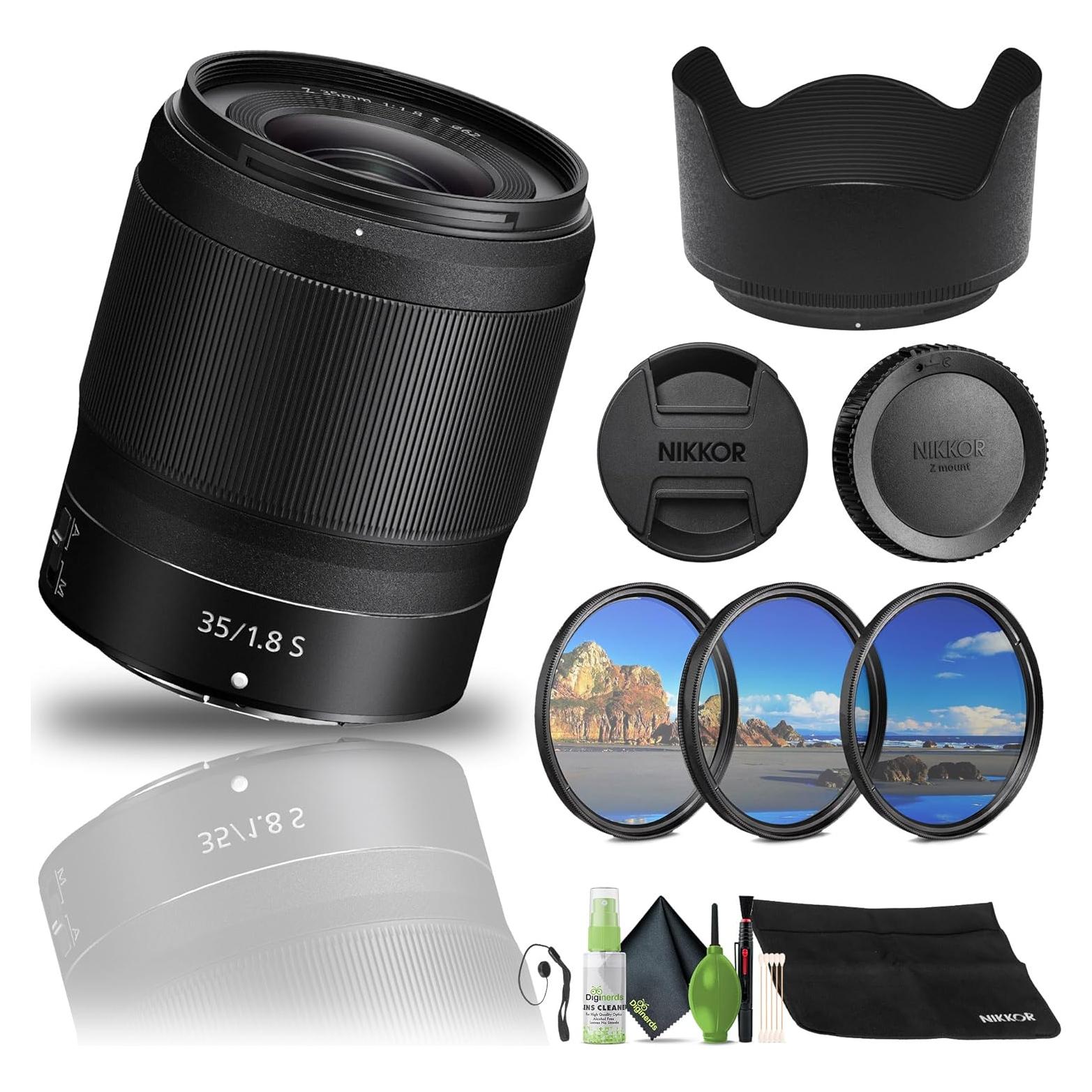 Lente Nikon NIKKOR Z 35mm f/1.8 S para Cámaras Z + Kit de Filtros