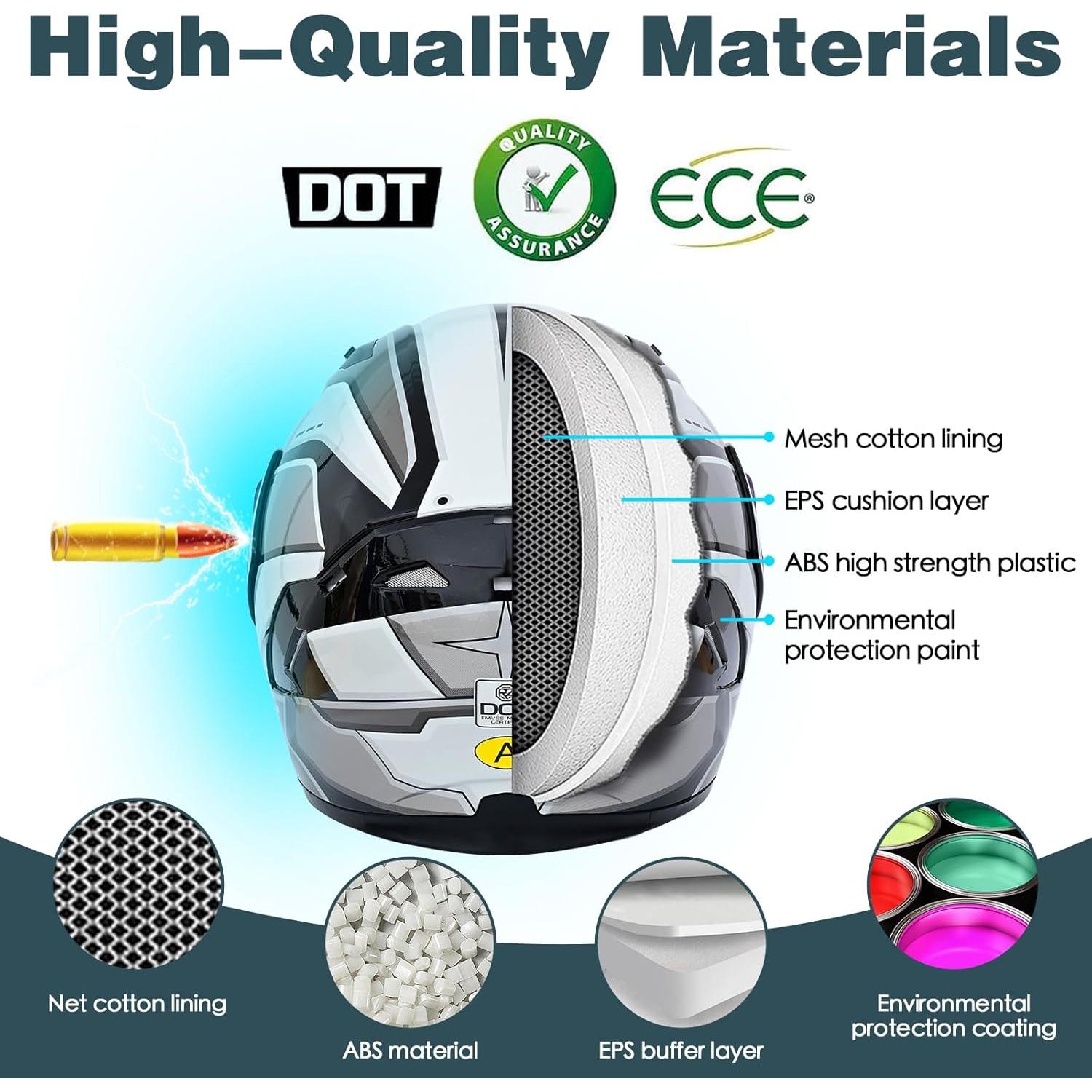 Casco Modular UWILSEE Bluetooth Doble Visera Unisex