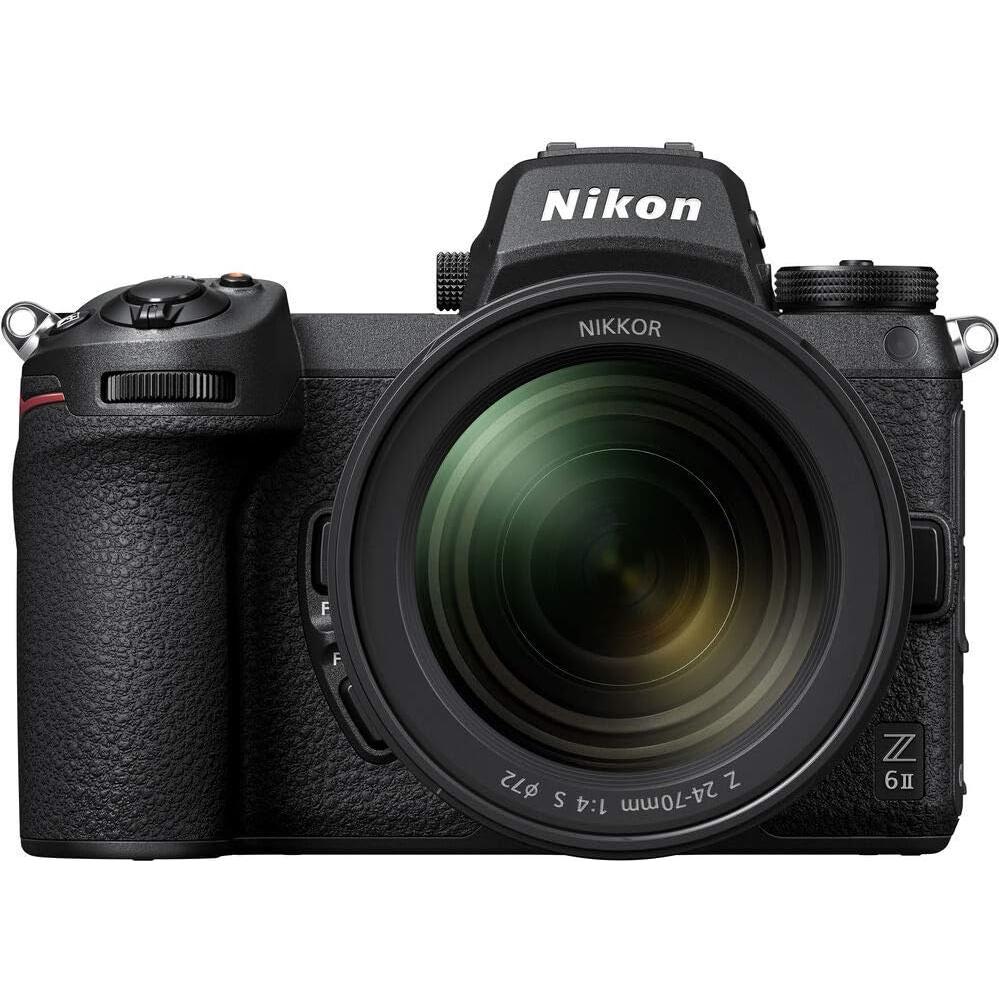 Nikon Z 6II Mirrorless Digital Camera 24.5 MP with 24-70mm f/4 Lens (1663) + 64GB XQD Card + Corel Software + Case + Color Filter Kit + Telephoto Lens + More - International Model (Renewed)