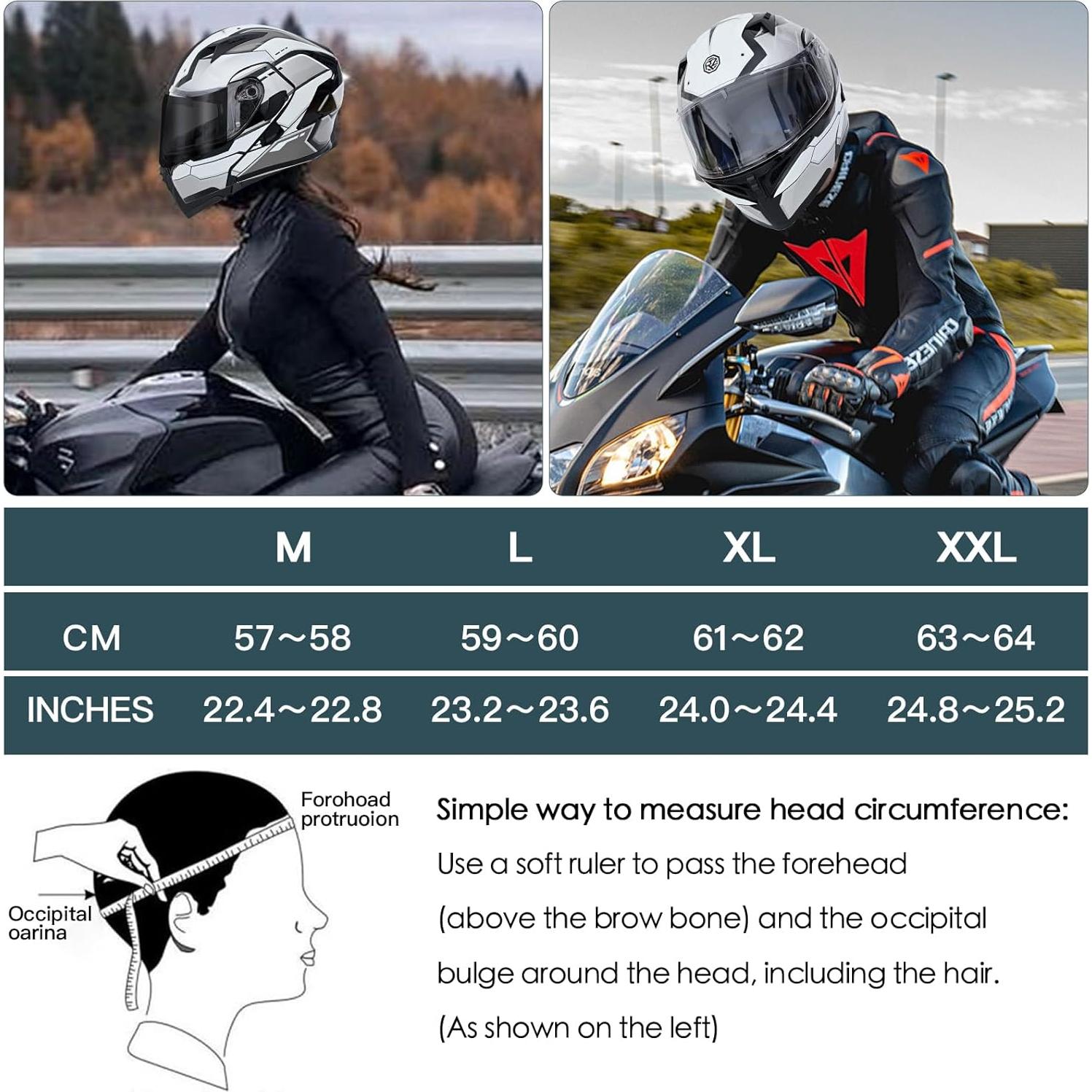 Casco Modular UWILSEE Bluetooth Doble Visor Unisex