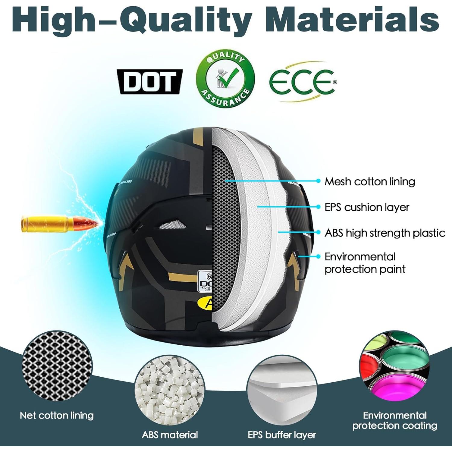 Casco Modular UWILSEE Bluetooth Doble Visor Unisex