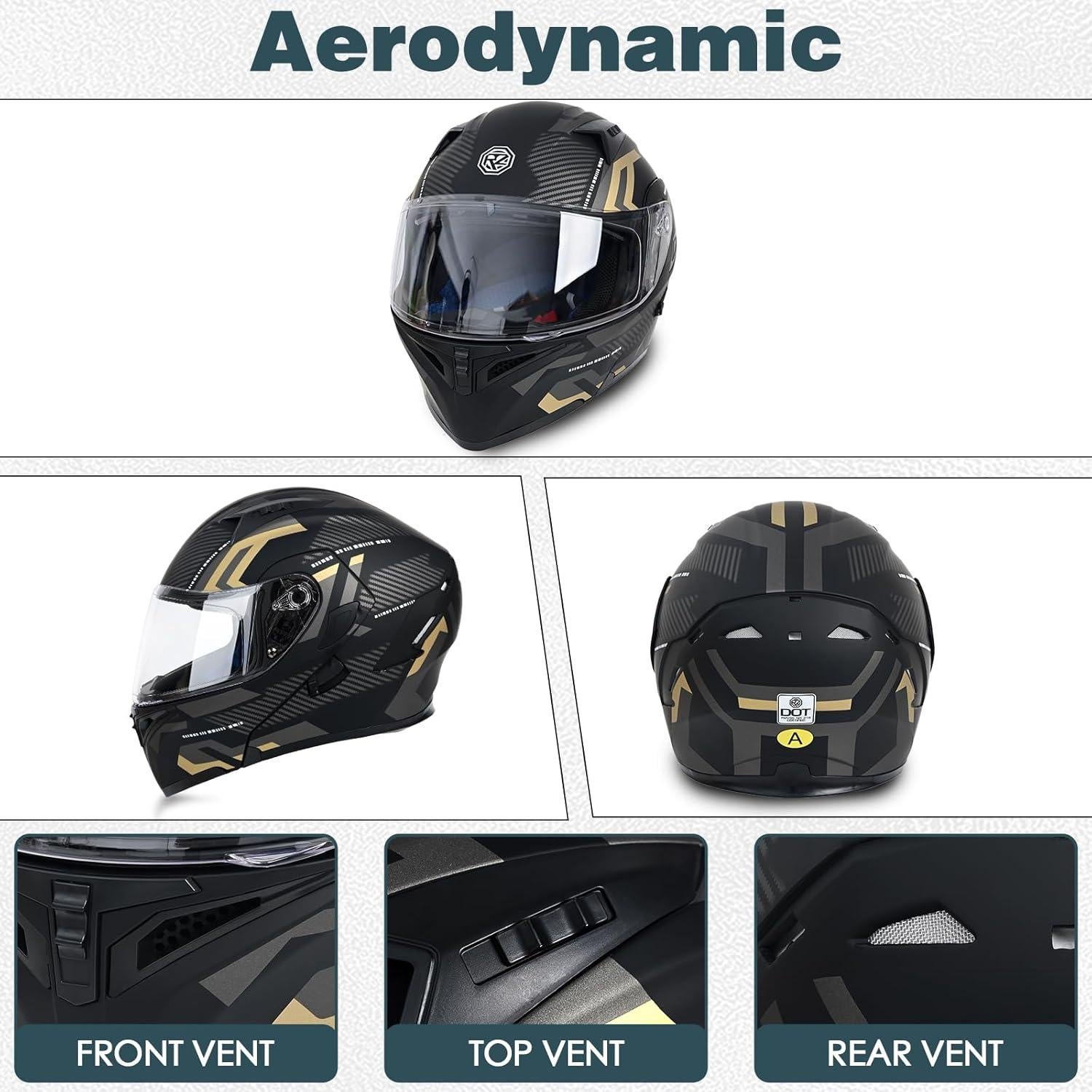 Casco Modular UWILSEE Bluetooth Doble Visor Unisex