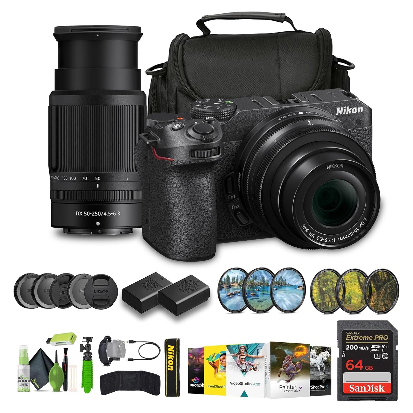 Cámara Sin Espejo Nikon Z30 con Lentes 16-50mm y 50-250mm