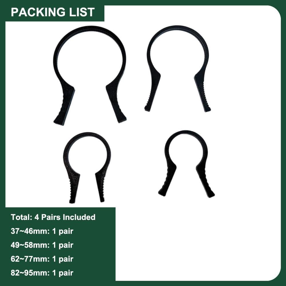 Kit de Llaves para Filtros de Lente BCDHAMATE - 4 Pares 37-95mm