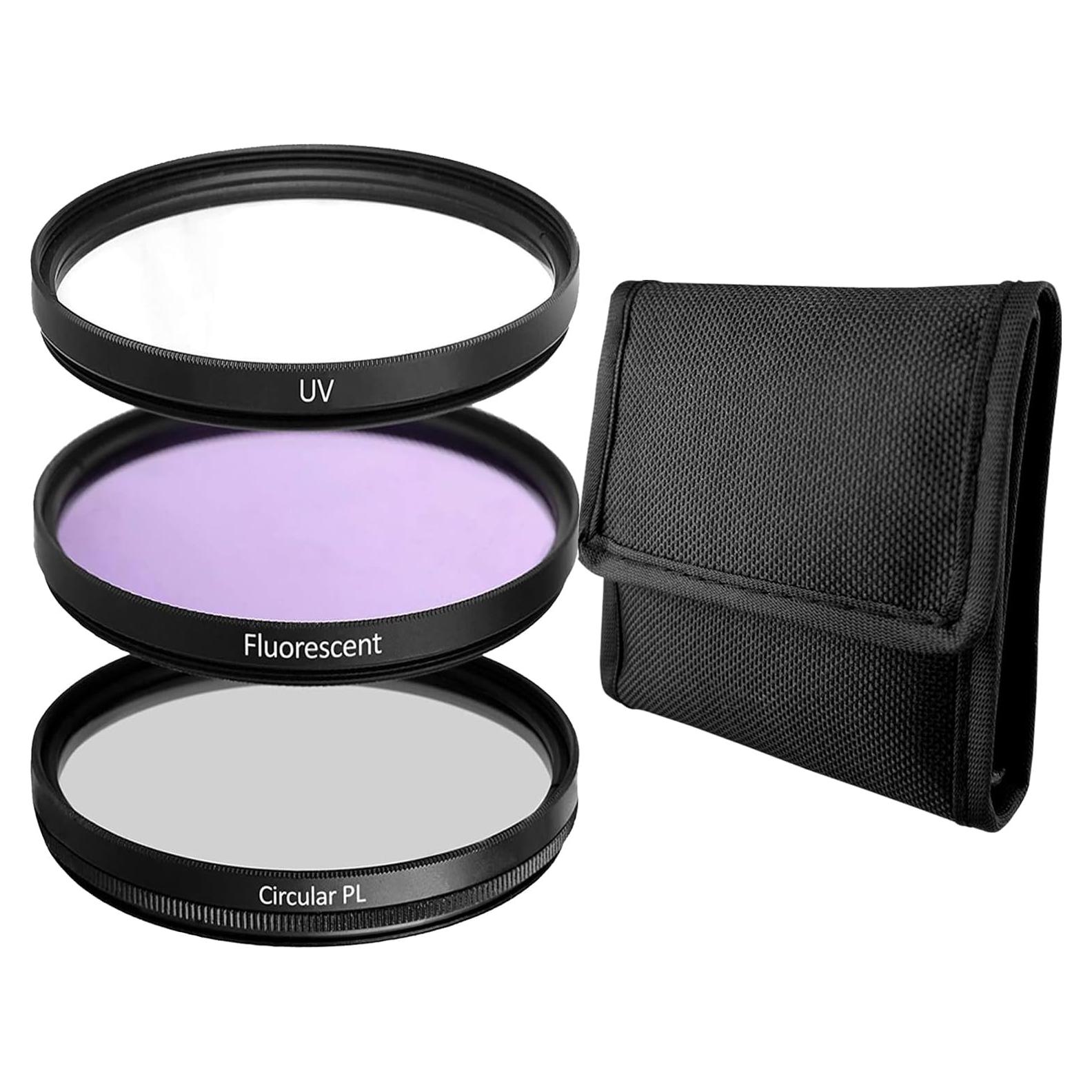 Kit de Filtros de Lente 52MM Acuvar UV CPL FLD + Estuche