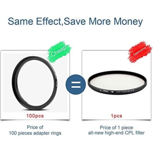 Kit de Anillos Adaptadores de Paso a Abajo 10 Piezas DSLR Sedremm