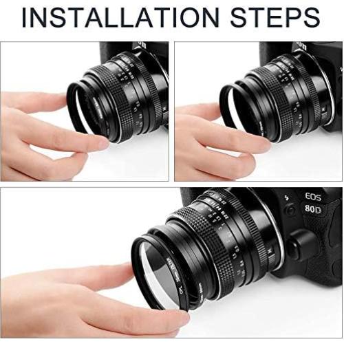 Kit de Anillos Adaptadores de Paso a Abajo 10 Piezas DSLR Sedremm