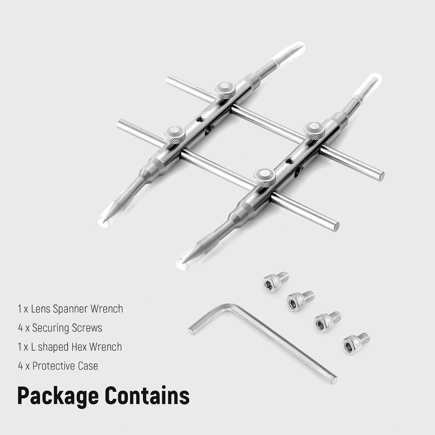 Llave de Lente Neewer de Acero Inoxidable para Cámaras y Telescopios