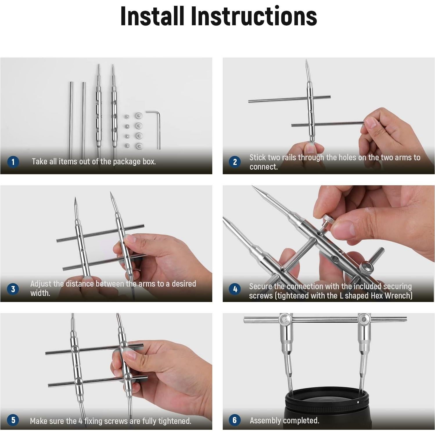 Llave de Lente Neewer de Acero Inoxidable para Cámaras y Telescopios