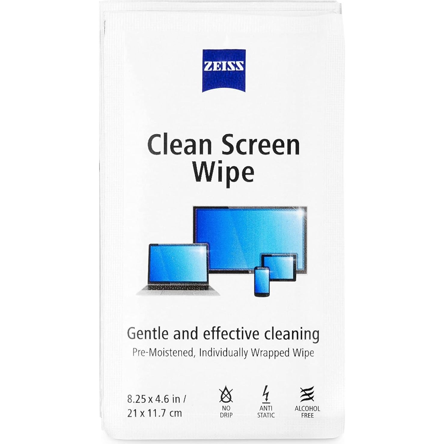 Kit de limpieza ZEISS para pantallas - 15 toallitas y spray